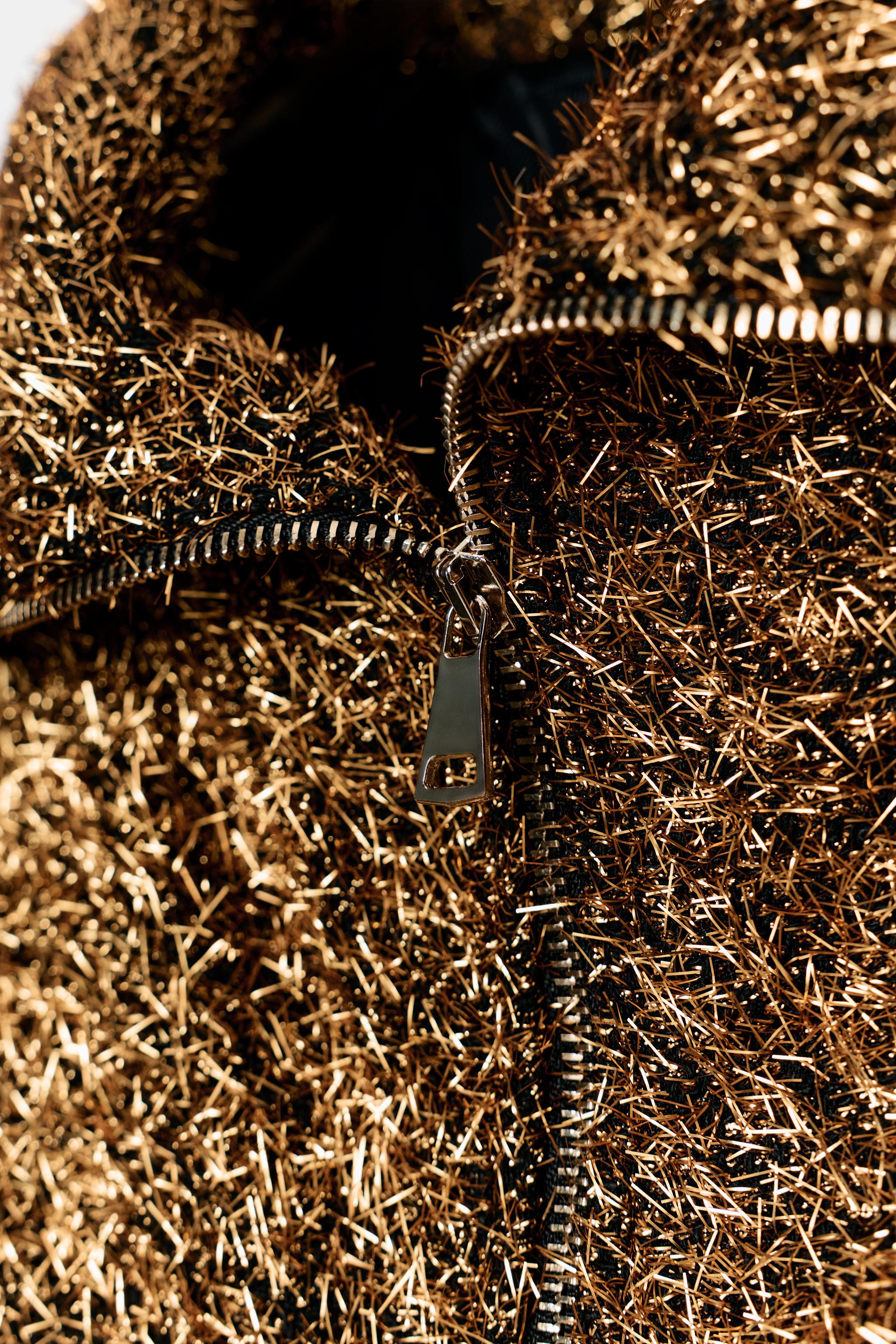 BLOUSON BOMBER À FIL MÉTALLISÉ